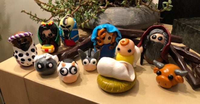 French Christmas manger